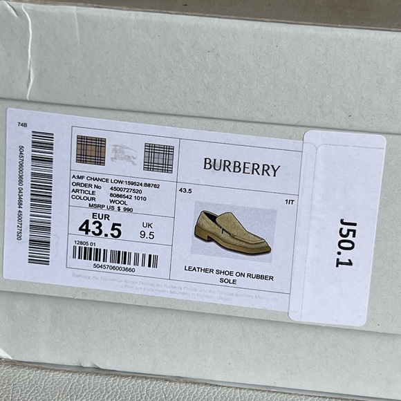 BURBERRY Chance Suede Loafers Size 10.5 (43.5 IT) main image 11
